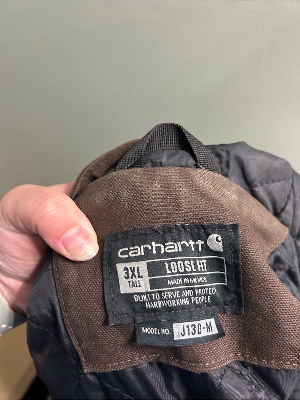 Vintage Carhartt men’s loose fit brown insulated chore work coat jacket hooded - Picture 10 of 11